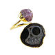 Ring with black quartz and amethyst, ring with two stones. Rings. Irina Moro. My Livemaster. Фото №4