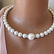 Pearl necklace 'From the Sea foam....', Necklace, Moscow,  Фото №1