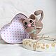 Knitted cat-Valentine in the shape of a heart ' Cappuccino'. Stuffed Toys. Вязаные игрушки - Ольга (knitlandiya). My Livemaster. Фото №6