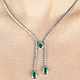 9.24tcw 18K Pear Emerald Diamond Necklace, Emerald Lariat, Diamond Lar, Necklace, West Palm Beach,  Фото №1