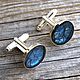 Cufflinks with painted blue color. Cuff Links. fiorellino. My Livemaster. Фото №5