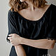 Order Lilit nightgown made of silk cambric black. Delicate Clothing Store (Daria). Livemaster. . Nightdress Фото №3