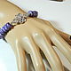 Order Bracelet with Charoite 'Chara', natural stone. Handwork of jewelry.. Livemaster. . Bead bracelet Фото №3