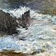  большая картина маслом Закат на море. Два солнца. Картины. Елена Шараева Душа и масло на холсте. Ярмарка Мастеров.  Фото №4