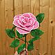 Цветы роза розовая из бисера, Цветы, Малаховка,  Фото №1