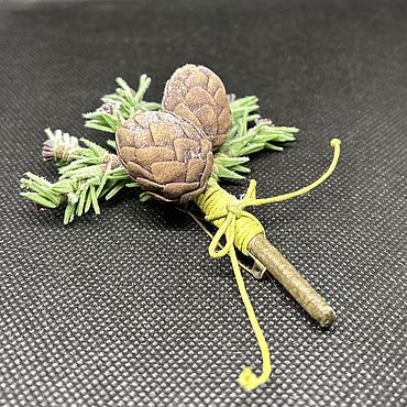 Украшения ручной работы. Ярмарка Мастеров - ручная работа Брошь: Шишки. Handmade.