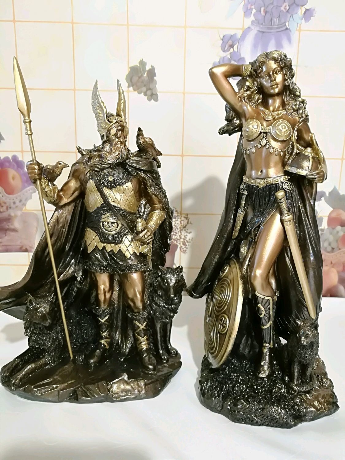 Статуэтка бог Один и богиня Фрейя пара купить на Ярмарке