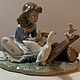 Винтаж: Продано. Lladro статуэтка Девочка с гусятами Идеал, Статуэтки винтажные, Москва,  Фото №1