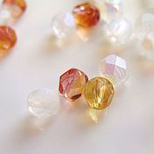 Материалы для творчества handmade. Livemaster - original item Beads: Glass Czech Republic Fire Polished 6 mm 3 colors. Handmade.