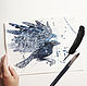 Watercolor painting, Space Raven, Pictures, Moscow,  Фото №1