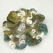 Украшения handmade. Livemaster - original item Brooch-pin: Flower Felt. Winter forest.. Handmade.