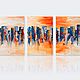 Современная модульная абстрактная картина для интерьера, холст, 60X120, Картины, Таганрог,  Фото №1