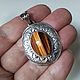 Кулон с тигровым глазом "Этно с тигровым глазом". Кулон. Unique Silver (UniqueSilver). Ярмарка Мастеров.  Фото №4