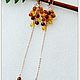 Янтарь. Серьги "Гроздья"  янтарь позолота. Earrings. Frollena II. Natural Baltic amber. My Livemaster. Фото №4