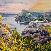 Картины и панно handmade. Livemaster - original item Paintings: watercolor Coast of Crimea. Handmade.
