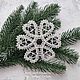 Snowflakes set 4 PCs. Stylized Vologda lace. Christmas decorations. Svetlana Happy Embroidery. My Livemaster. Фото №4