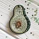 Брошь Авокадо. Брошь-булавка. Дарья (ms.brooch). Интернет-магазин Ярмарка Мастеров.  Фото №2
