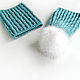 Women's knitted hat and Snood' Points ' mint azure white, Headwear Sets, St. Petersburg,  Фото №1
