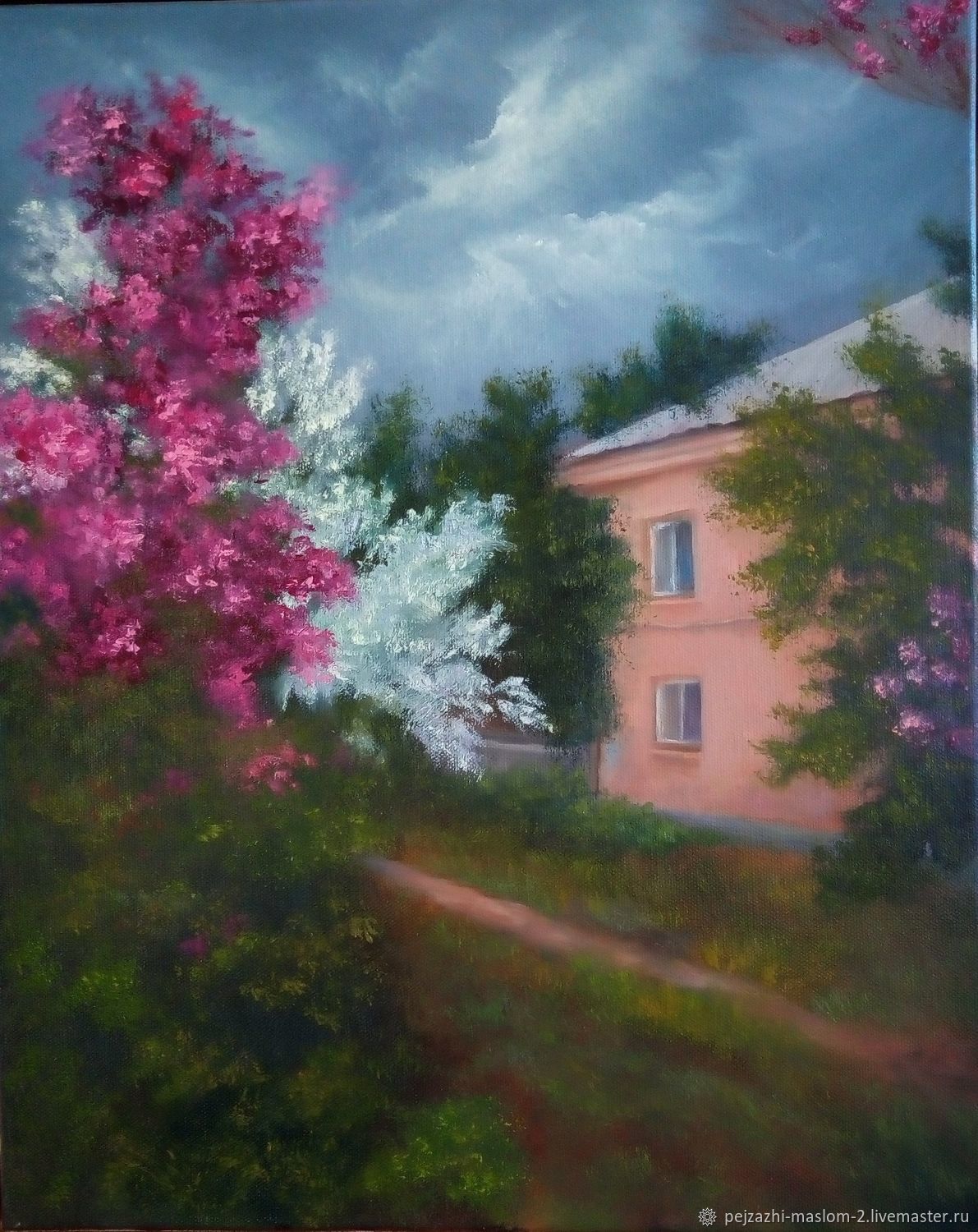 Весенняя гроза. Картина маслом – купить онлайн на Ярмарке Мастеров ...