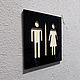 Wall plate made of wood and acrylic male/female toilet. Signs1. dekor-tseh. Интернет-магазин Ярмарка Мастеров.  Фото №2
