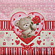 Napkins for decoupage Love Teddy Bear heart, Napkins for decoupage, Moscow,  Фото №1