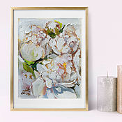 Картины и панно handmade. Livemaster - original item White peonies in oil on canvas. Handmade.