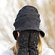 Шляпа валяная войлочная  Free Form "black". Шляпы. Юлия  Трушечкина. Ярмарка Мастеров.  Фото №5