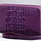 Клатч из кожи крокодила на двух молниях IMA0002N33. Клатчи. CrocShop товары из экзотической кожи. Ярмарка Мастеров.  Фото №5