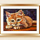 Painting with a red cat 'Ginger' oil, Pictures, Samara,  Фото №1