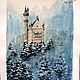 Watercolor painting drawing LUDWIG's CASTLE. Pictures. pictures & decor of TanyaSeptember. My Livemaster. Фото №6