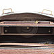Leather briefcase 'French' brown. Brief case. Russian leather Guild. My Livemaster. Фото №5