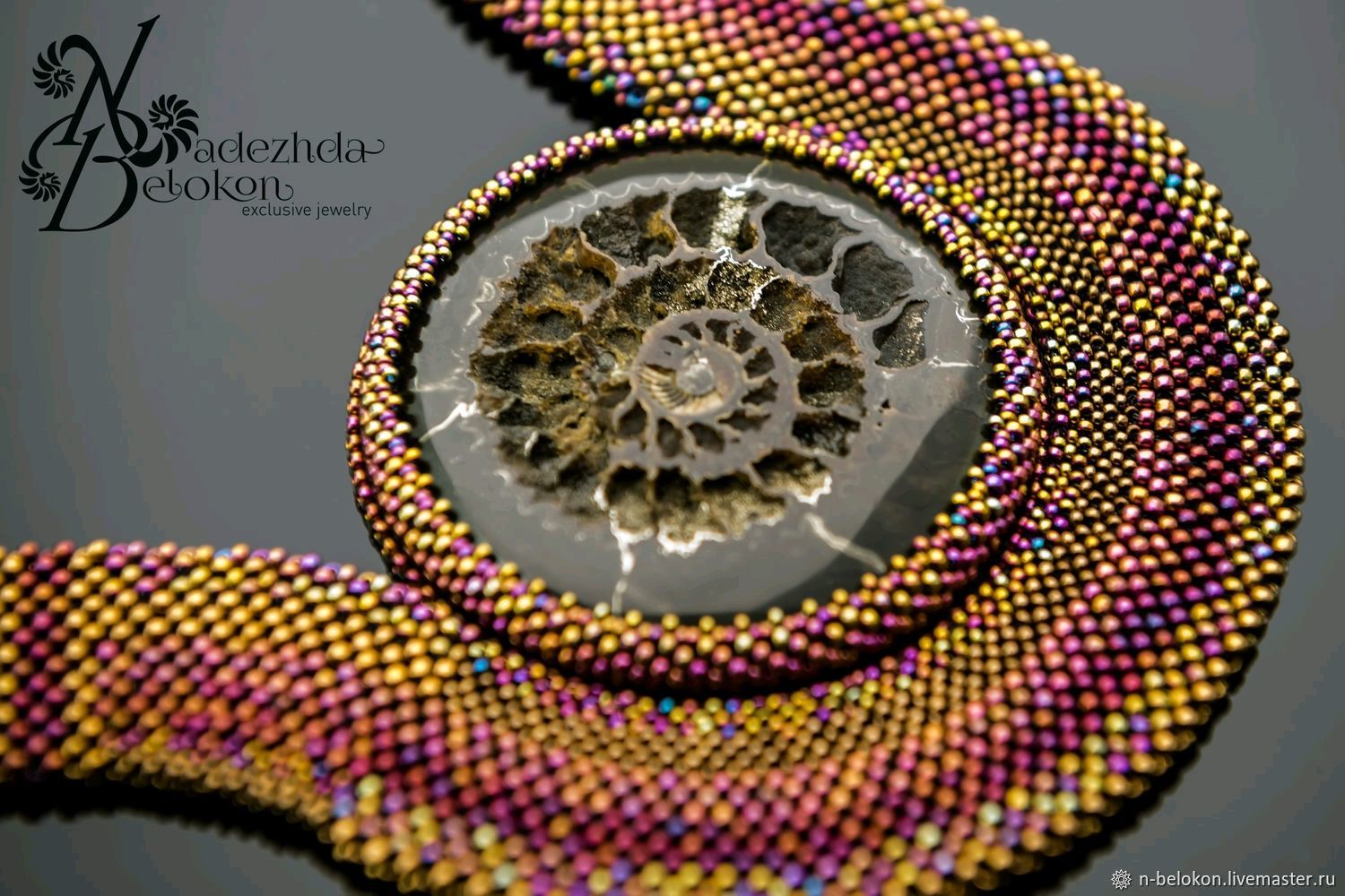 Necklace with Ammonite, Necklace, Ulyanovsk,  Фото №1
