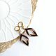 Classic Leaf Earrings Black Gold, Earrings, Novocheboksarsk,  Фото №1