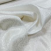 Материалы для творчества handmade. Livemaster - original item Fabric: NATURAL SILK JACQUARD -ECRU COLOR - ITALY. Handmade.