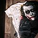 Футболка с двусторонней росписью "Джокер". Футболки и майки мужские. -tryn-trava-. Интернет-магазин Ярмарка Мастеров.  Фото №2