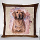 Pillow with dog picture can be ordered in the right size, design and color scheme.\r\psrec manufacture 3-5 days
