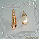 Earrings 'Sea pearl' gold 585, diamonds, pearls. Earrings. MaksimJewelryStudio. My Livemaster. Фото №4