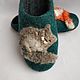 Felted Furry cats sneakers. Slippers. Zhanna. Online shopping on My Livemaster.  Фото №2