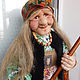 Doll Baba Yaga with broom. Stuffed Toys. With smile. My Livemaster. Фото №5