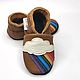 Rainbow, Kids Shoes, Brown Baby Shoes, Baby Moccassins. Footwear for childrens. ebooba. Online shopping on My Livemaster.  Фото №2