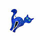 Brooch Cat. Handmade Lapis Lazuli Brooch. Brooches. ARIEL - MOSAIC. My Livemaster. Фото №4