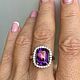 17.5 Кольцо с Уральским аметистом 7.0 ct. Кольца. Елена. Ярмарка Мастеров.  Фото №4