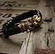 Bracelet genuine leather Tiger, Bead bracelet, Volgograd,  Фото №1