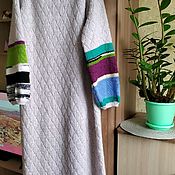 вязаное ажурное платье Многоцветье