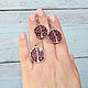 Earrings and Garnet Ring made of 925 sterling silver with VAN0023 garnets, Jewelry Sets, Yerevan,  Фото №1