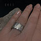 Silver ring with wood texture. Rings. BOR.N | avtorskoe serebro. My Livemaster. Фото №4