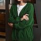 cardigans: Green oversize cardigan with custom buttons, Cardigans, Yoshkar-Ola,  Фото №1