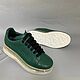 Sneakers made of genuine crocodile leather, in green color. Training shoes. SHOES&BAGS. My Livemaster. Фото №6