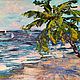 Painting with palm tree ' Sea, sun and sand', Pictures, Murmansk,  Фото №1