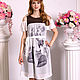 Summer white dress with belt, transparent boho dress with foxes, Dresses, Novosibirsk,  Фото №1
